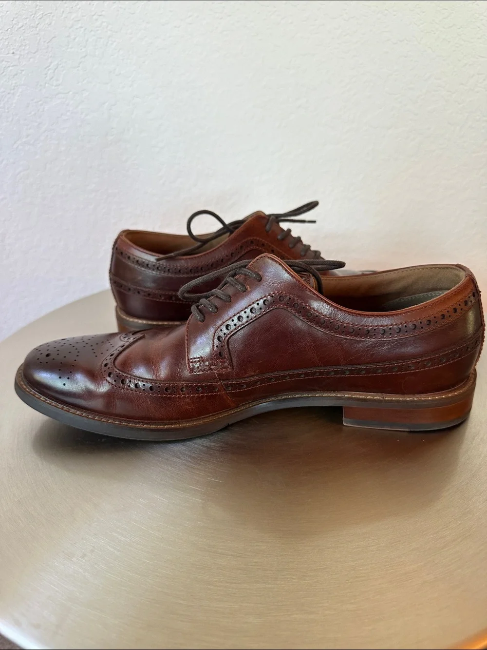 Aldo Men’s Brown Leather Brogue Oxfords Sz 11
